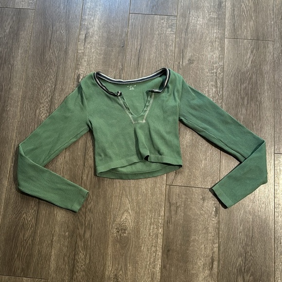 Urban outfitters out from under long sleeve cropped ribbed tee M/L - Picture 3 of 4